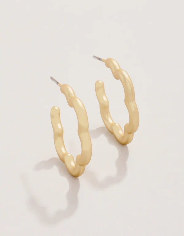 Spartina Bubbly Daisy Hoop Earrings