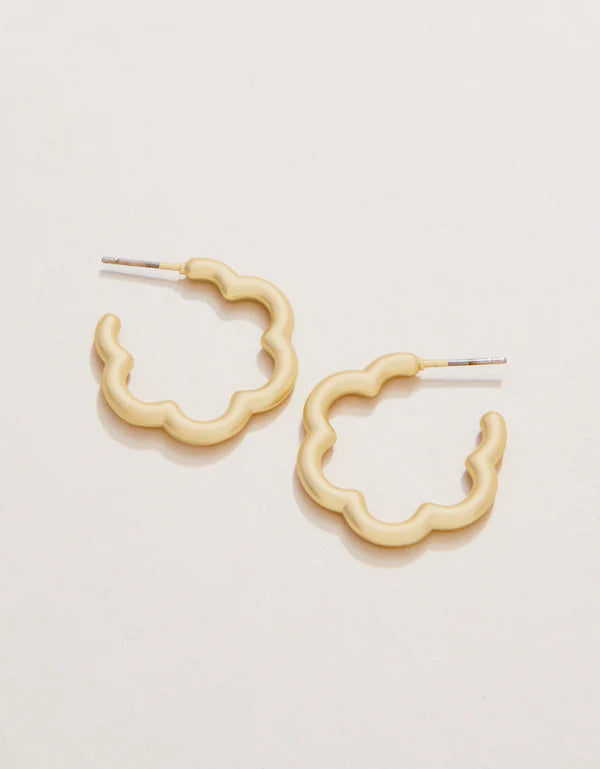 Spartina Bubbly Daisy Hoop Earrings