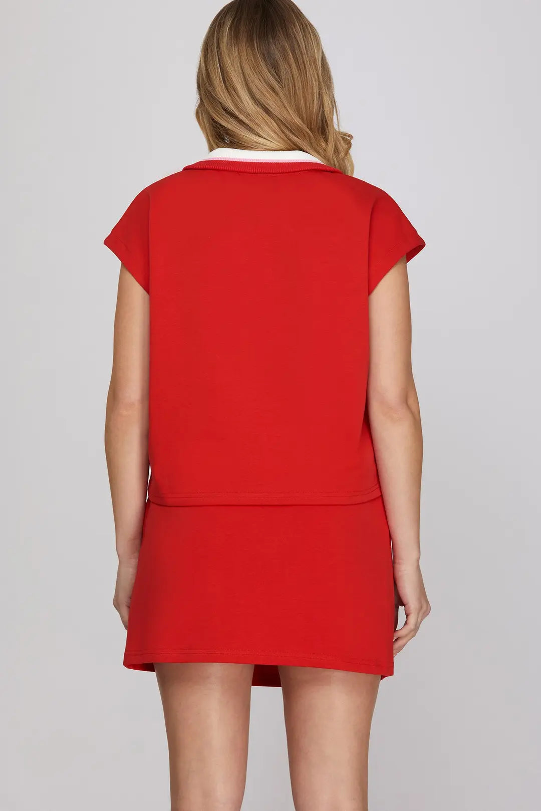 Zip Front Skirt Set