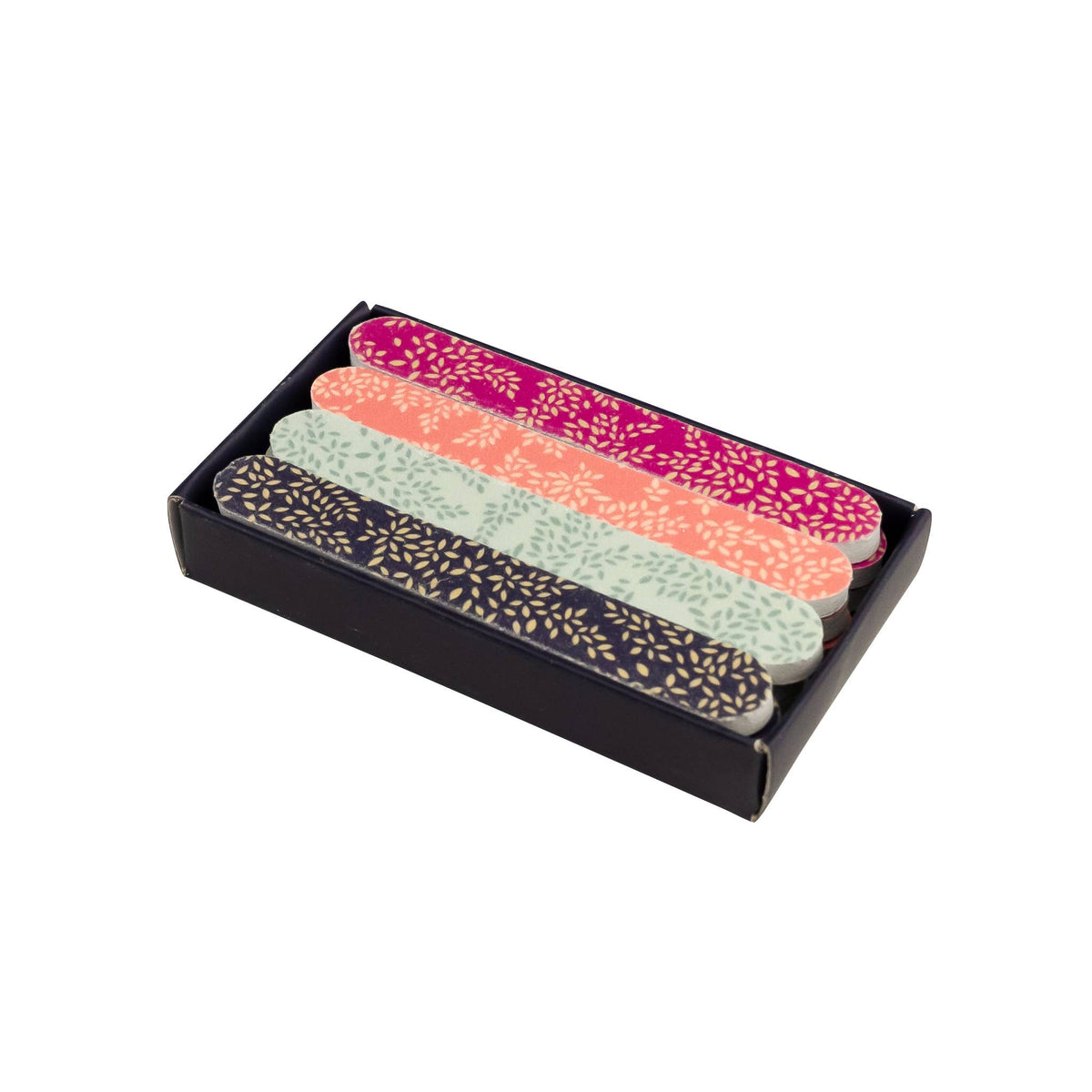 Sara Miller mini emery board matchboxes in pink, coral, duck-egg blue and navy — view 6