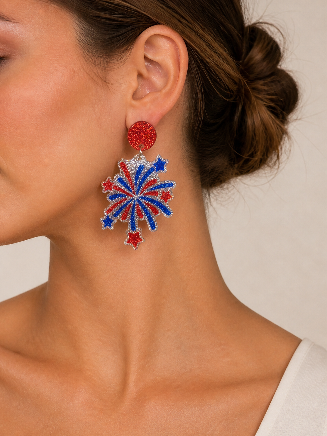 Patriotic Firecracker Earrings