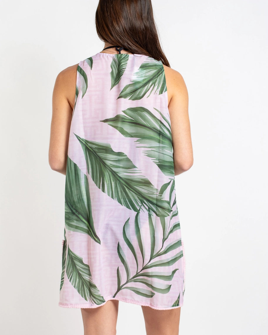 Copacabana Sleeveless Cover-Up Pink/Green