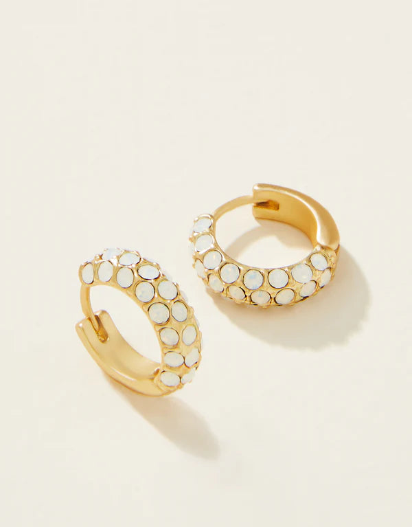 Spartina Cristal Pavé Hoop Earrings