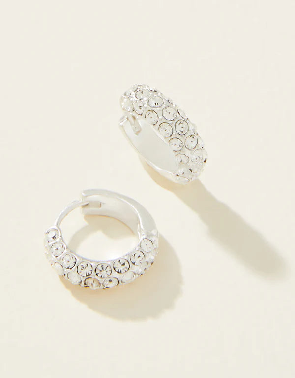 Spartina Cristal Pavé Hoop Earrings