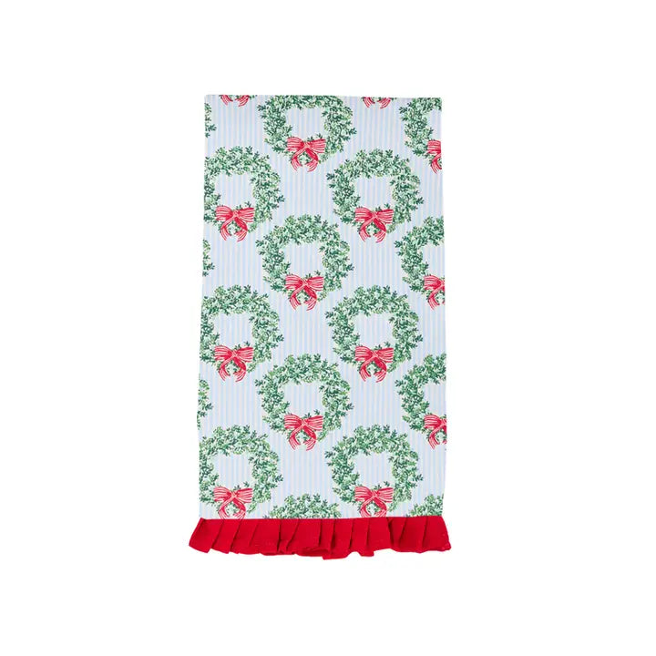 Tea Towel Wreath & Ribbon