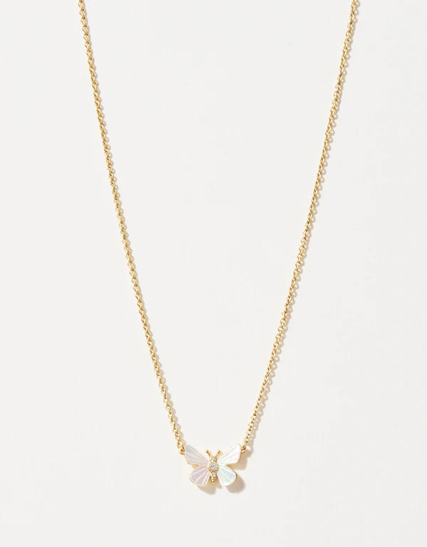 Spartina Necklace Transformation/Mother-of-Pearl Monarch