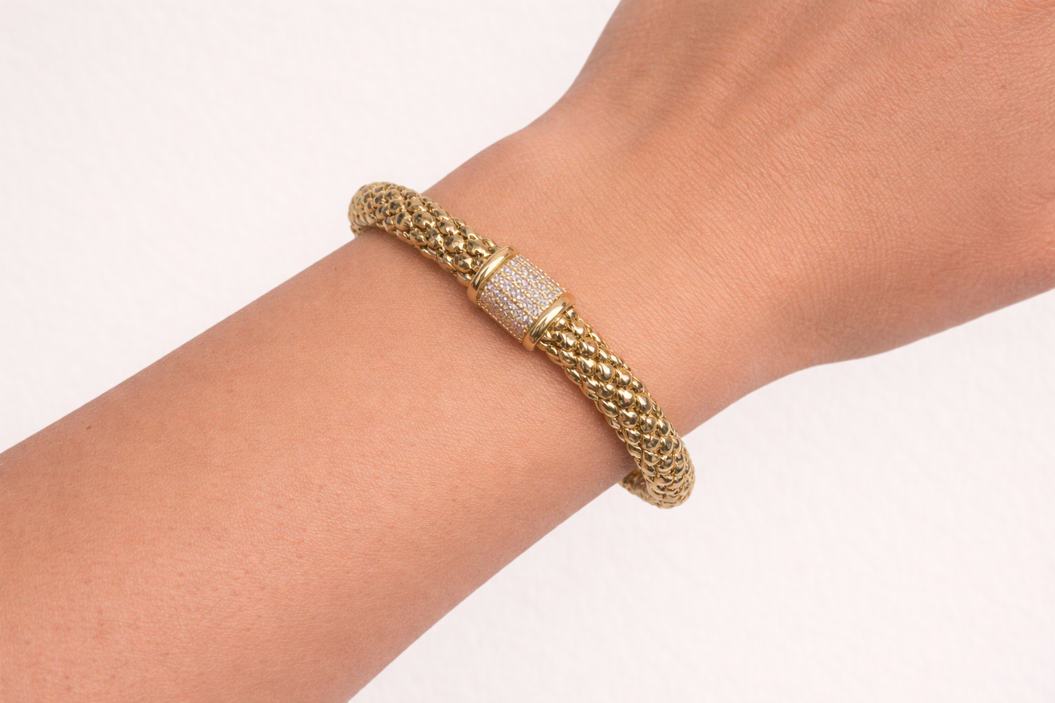 Pave Rope Chain Cuff