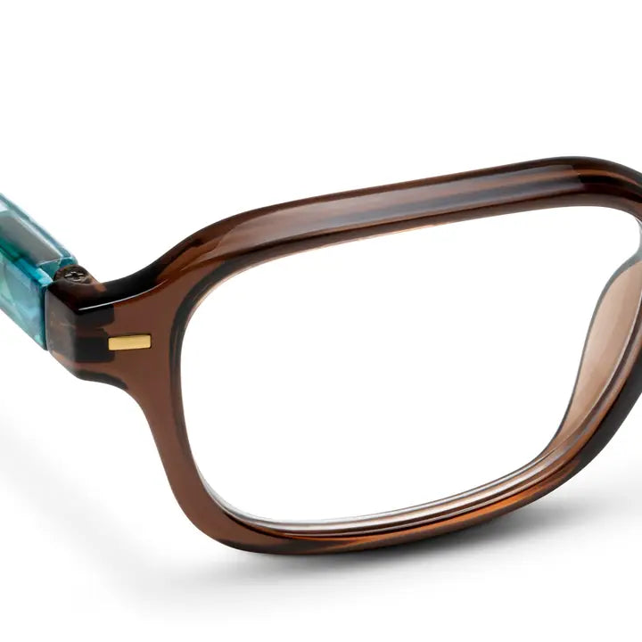 Peepers Fable Blue Light Glasses - Mocha/Turquoise Quartz
