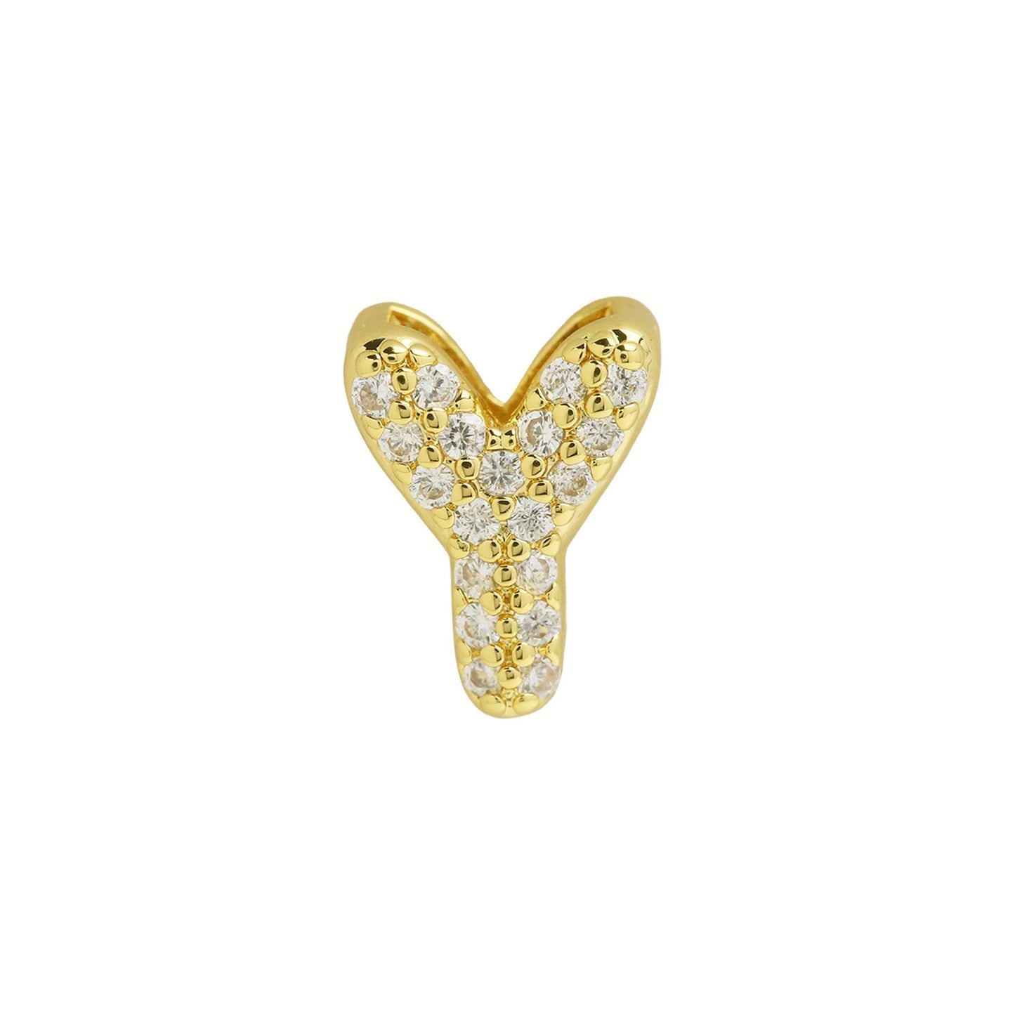 Bling Small Necklace Initial Charm