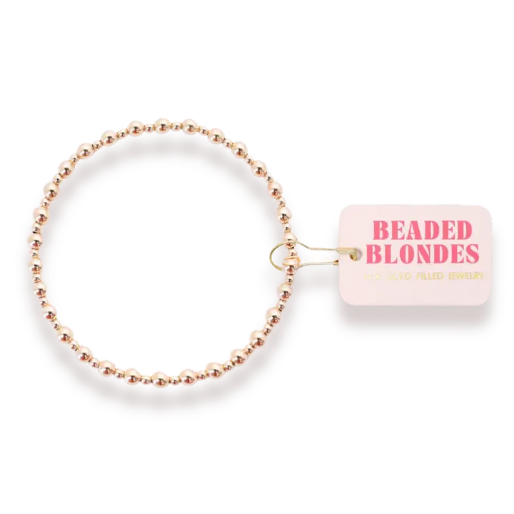Beaded Blondes Gold Beaded Stretch Bracelets