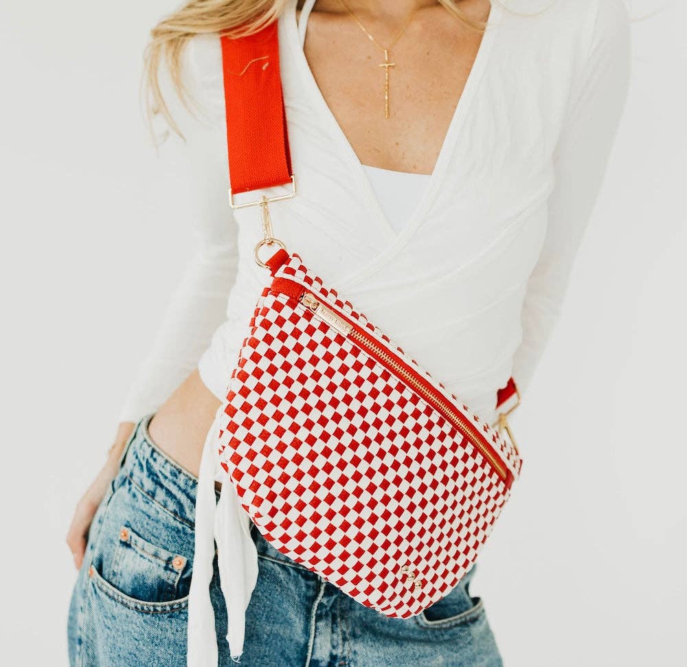 Westlyn Woven Bum Bag - Cherry Red