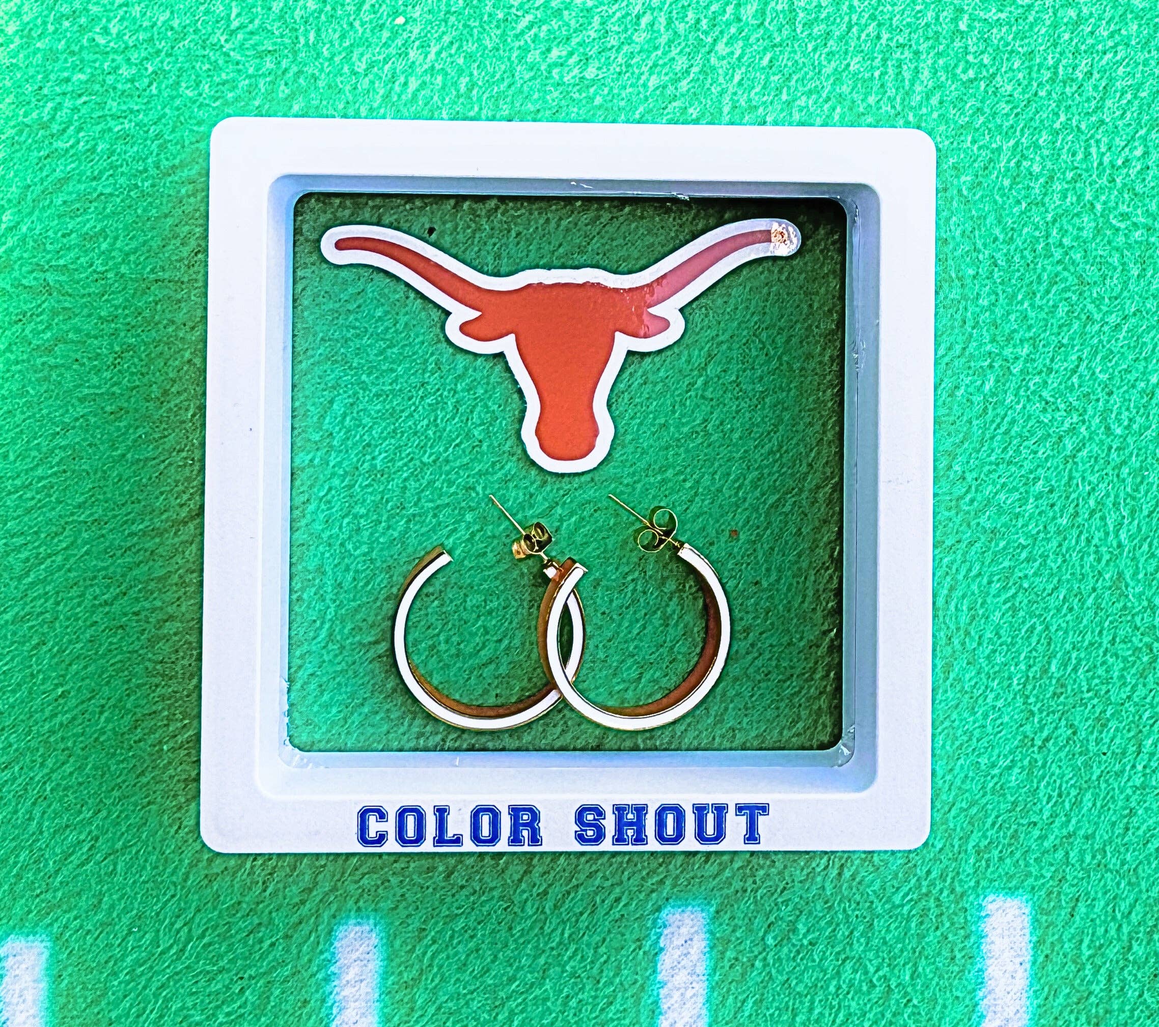 University of Texas 50/50 Enamel Hoops