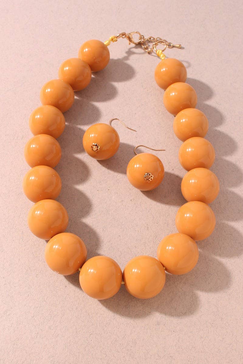 Bold Chunky Bead Choker Necklace