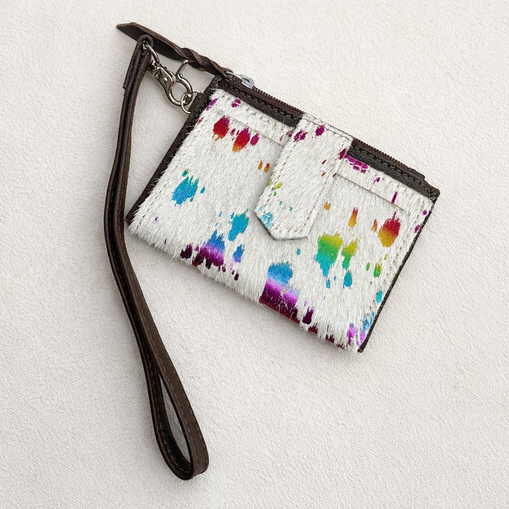 Dakota Wristlet Wallet - Cowhide Leather Credit Card Holder