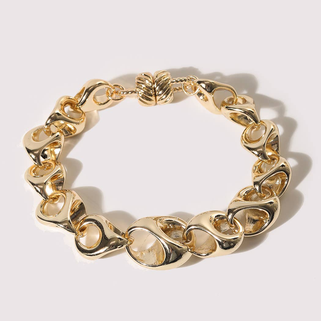 Gold Pop Link Magnetic Bracelet