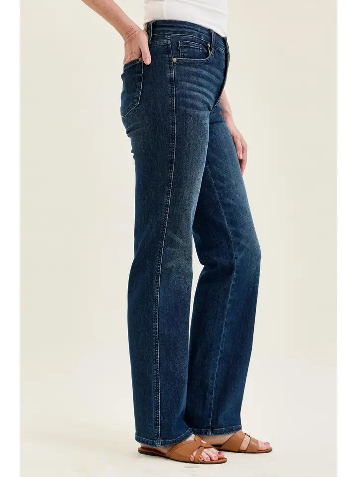 Judy Blue Mid Rise Straight Tummy Control Classic