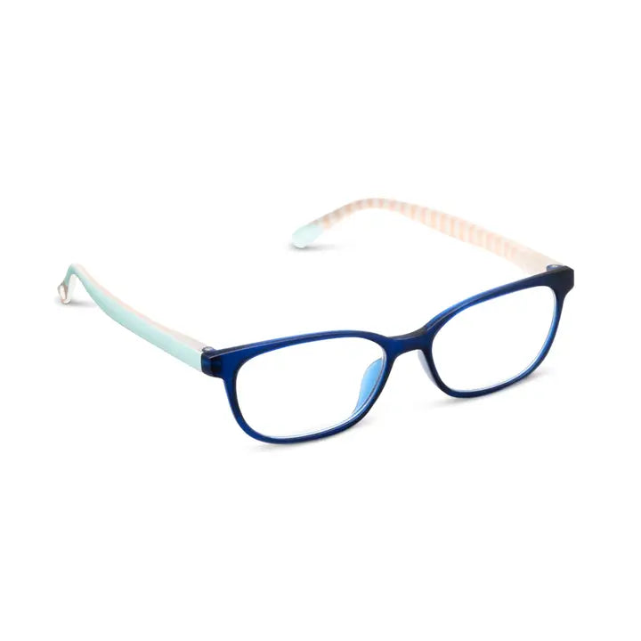 Peepers Beach Read Blue Light Glasses - Navy/Summer Stripe