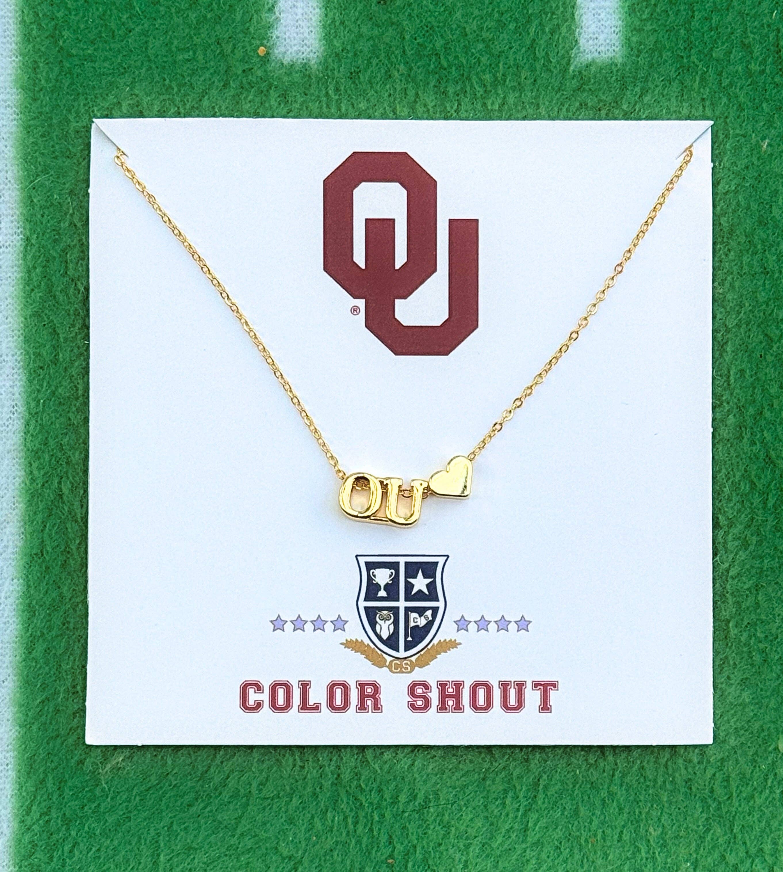 OU Heart Necklace