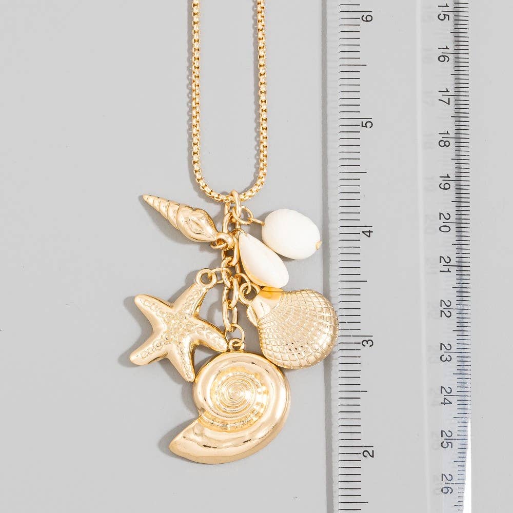 Assorted Sea Life Charms Chain Necklace