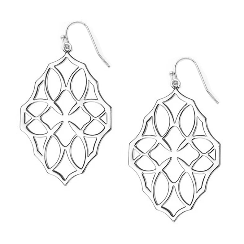 Natalie Wood Believer Large Drop Earrings - Silver