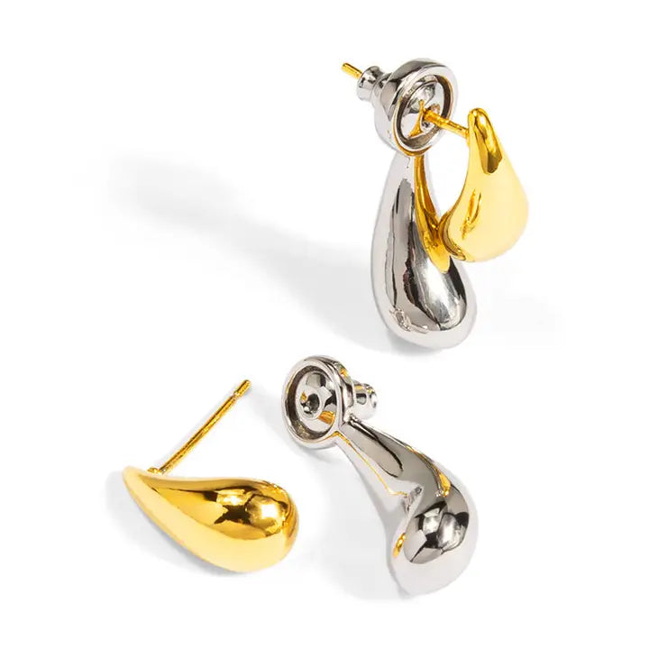 Two-Tone Droplets Ear Jacket