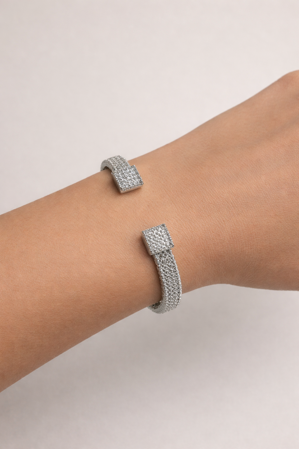 Pave Square Wrap Bracelet