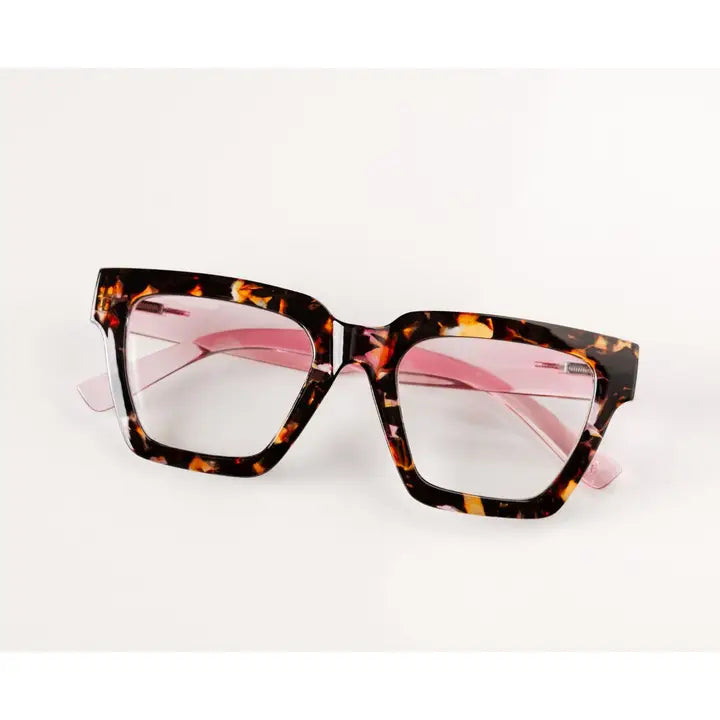 Peepers Take A Bow Blue Light Glasses - Black/Tan — view 7