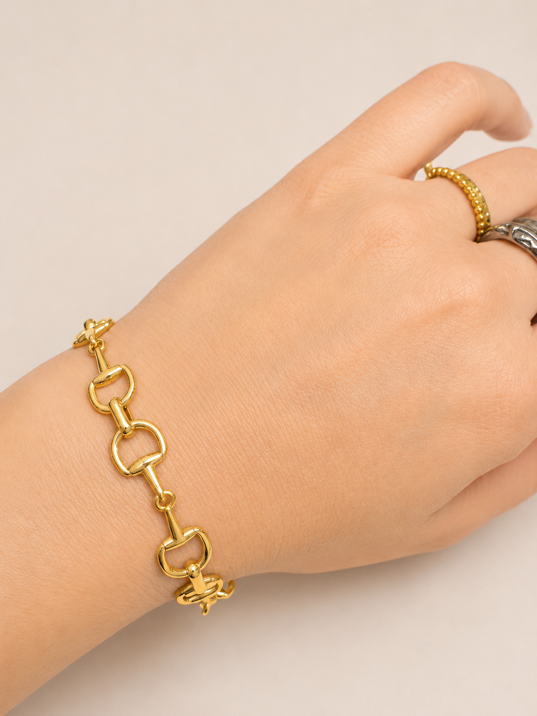Gold Bit Chain Bracelet
