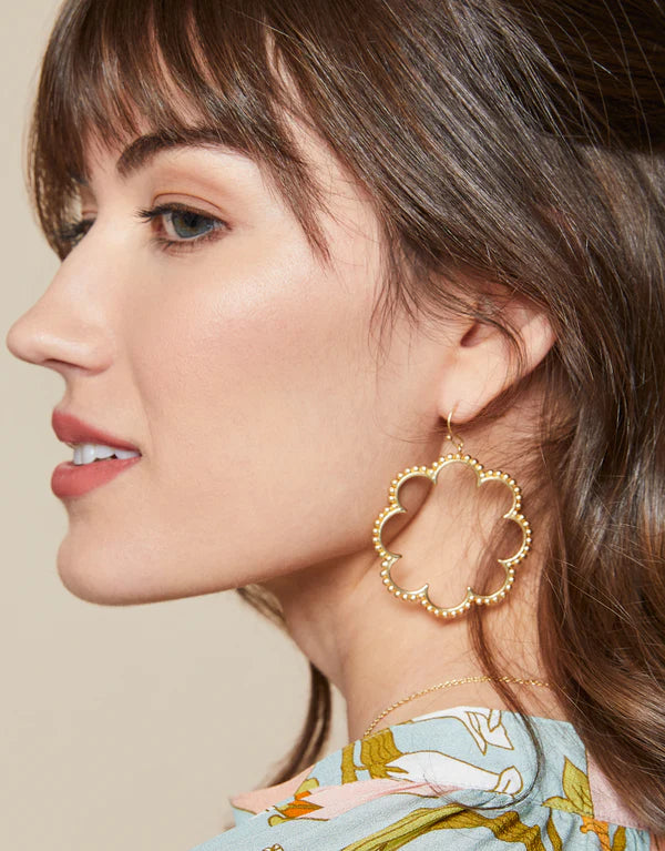 Spartina Dotted Daisy Earrings Gold