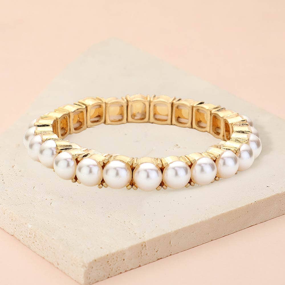 Round Stone Stretch Evening Bracelet