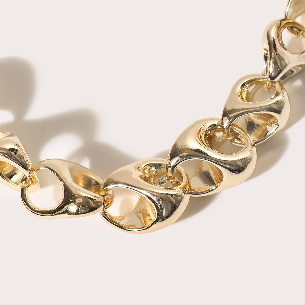 Gold Pop Link Magnetic Chain Necklace