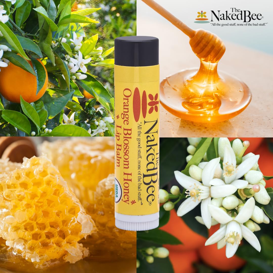 Naked Bee Lip Balm in Orange Blossom Honey 0.15 oz