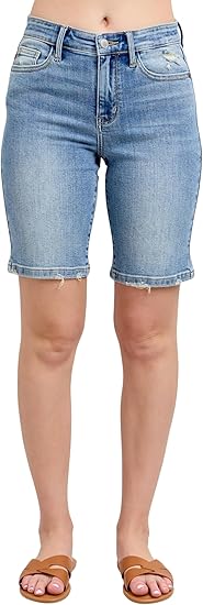 Judy Blue HW Vintage Wash Bermudas