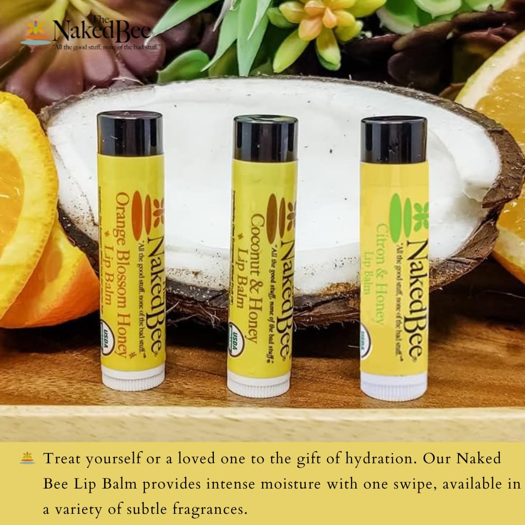 Naked Bee Lip Balm in Orange Blossom Honey 0.15 oz