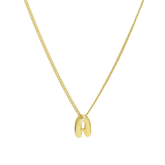 Bling Small Necklace Initial Charm