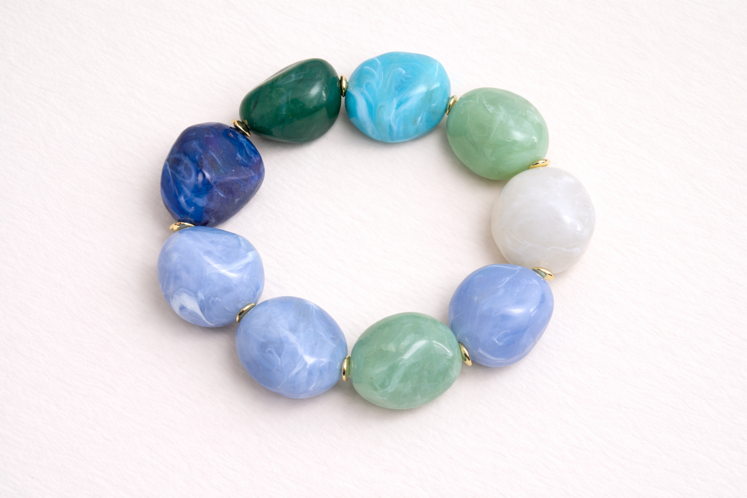 Resin Stone Stretch Bracelet