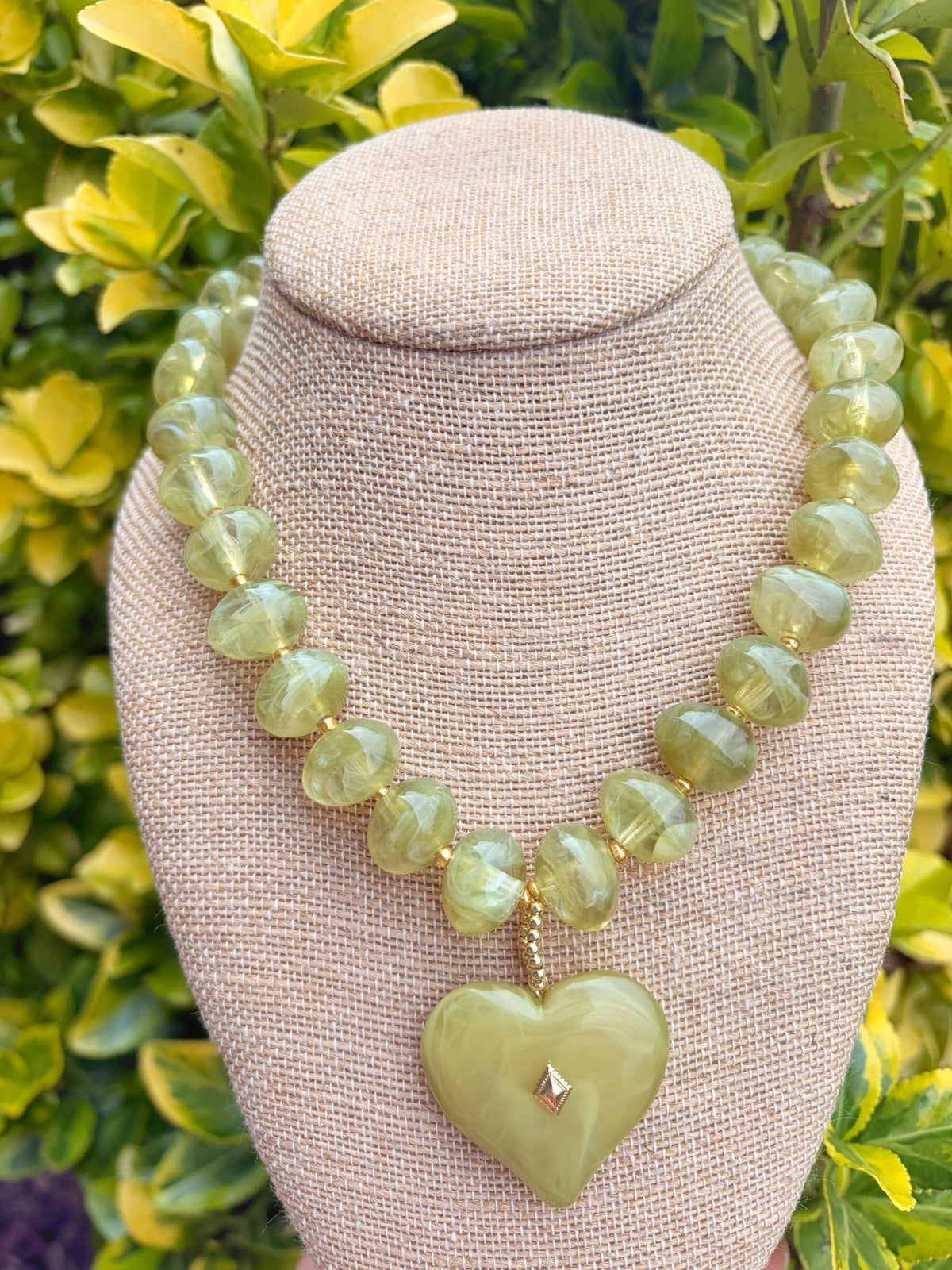 Green Heart Necklace