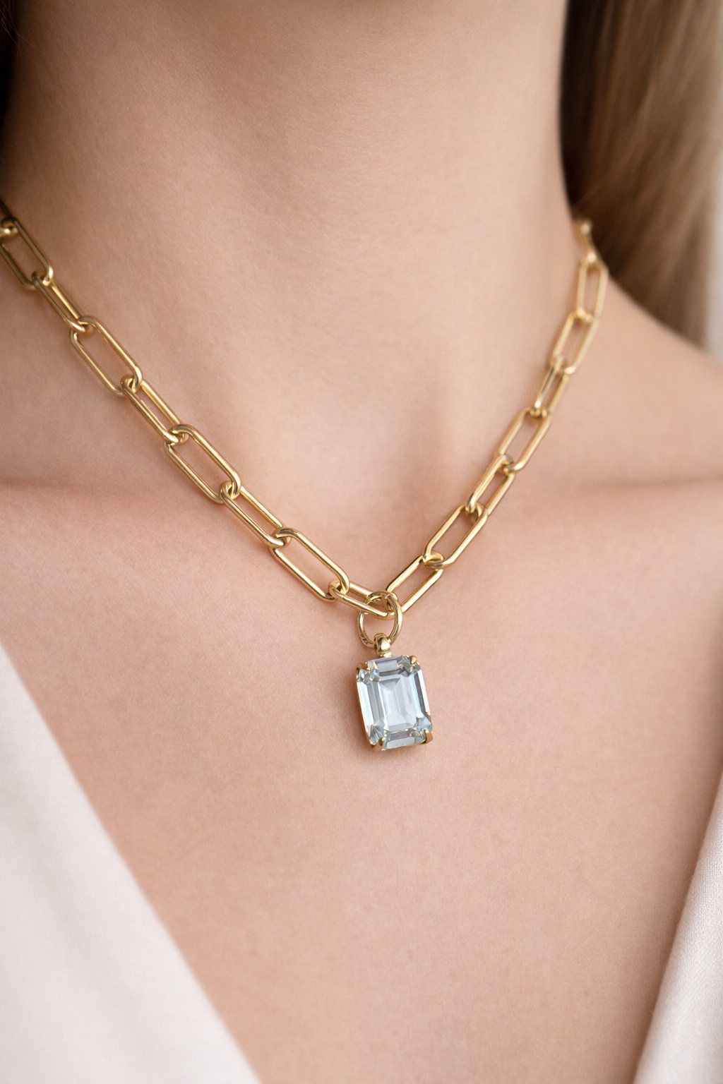Sorrelli Nia Emerald Pendant Necklaces- Crystal