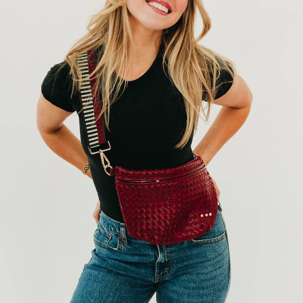 Westlyn Woven Bum Bag - Cherry Red