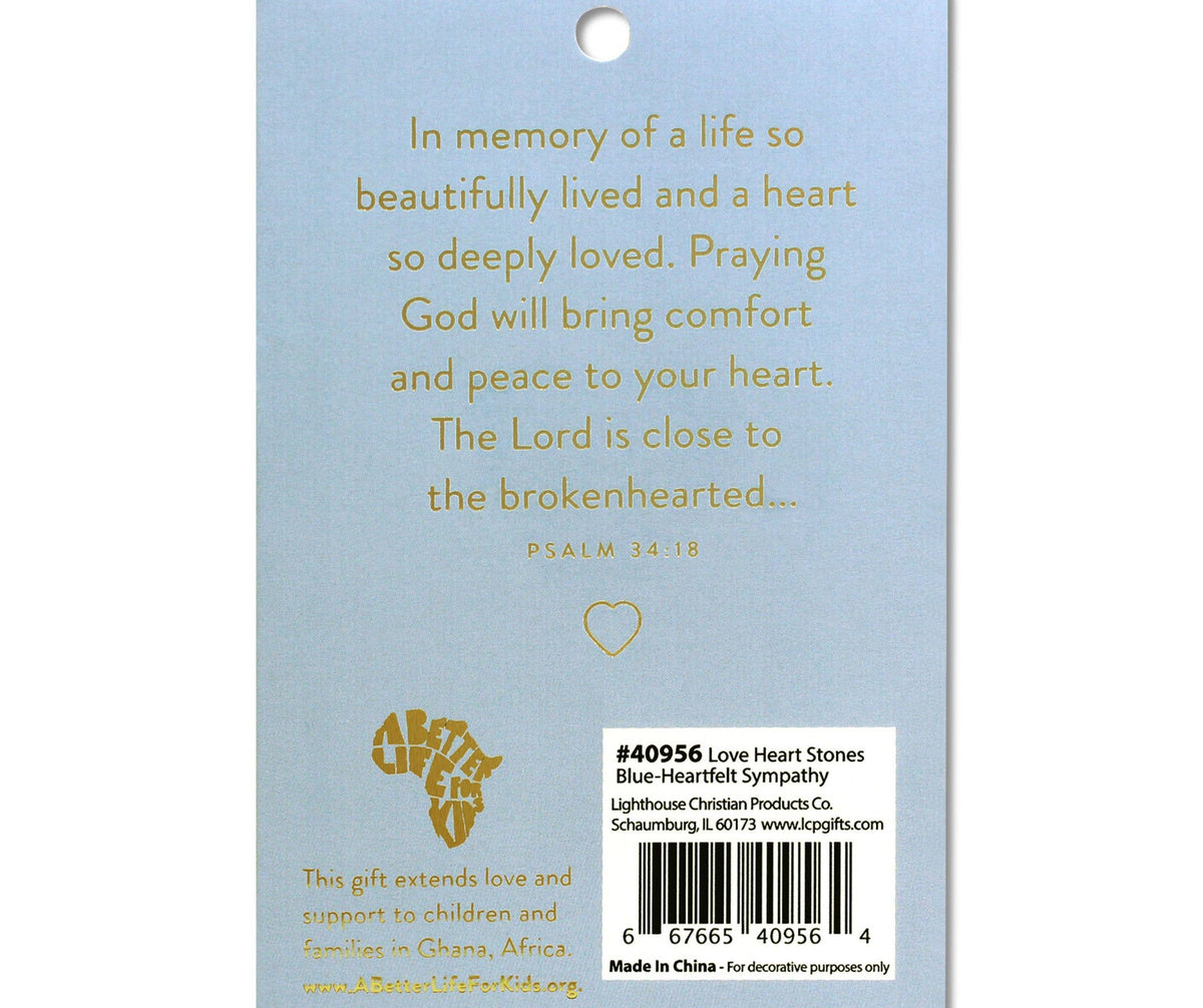 Heartfelt Sympathy Heart Stone Card