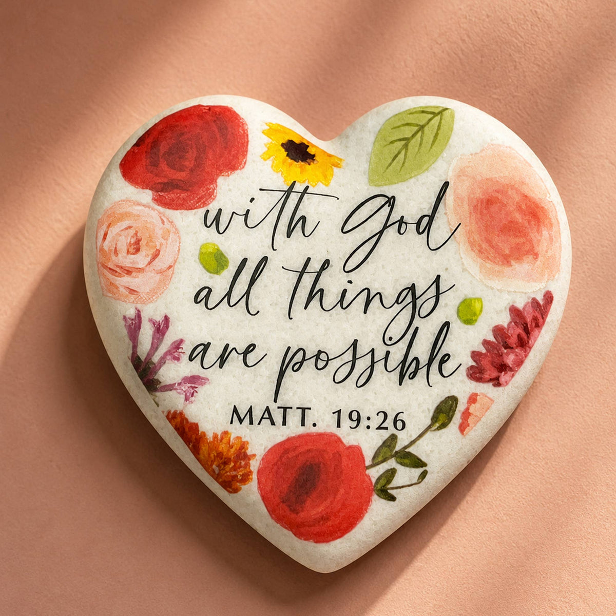 Heart Stone With God All Things Possible