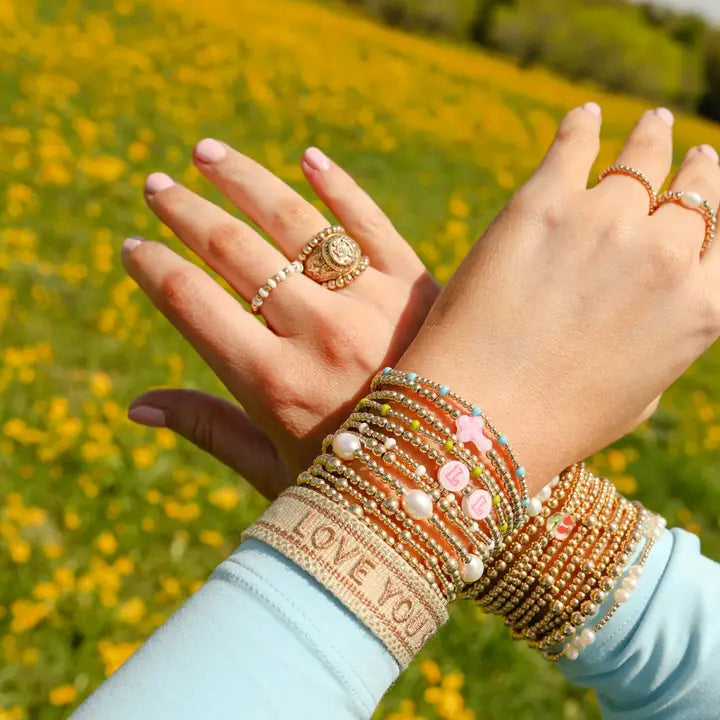 Beaded Blondes Pearl Beaded Stretch Bracelets