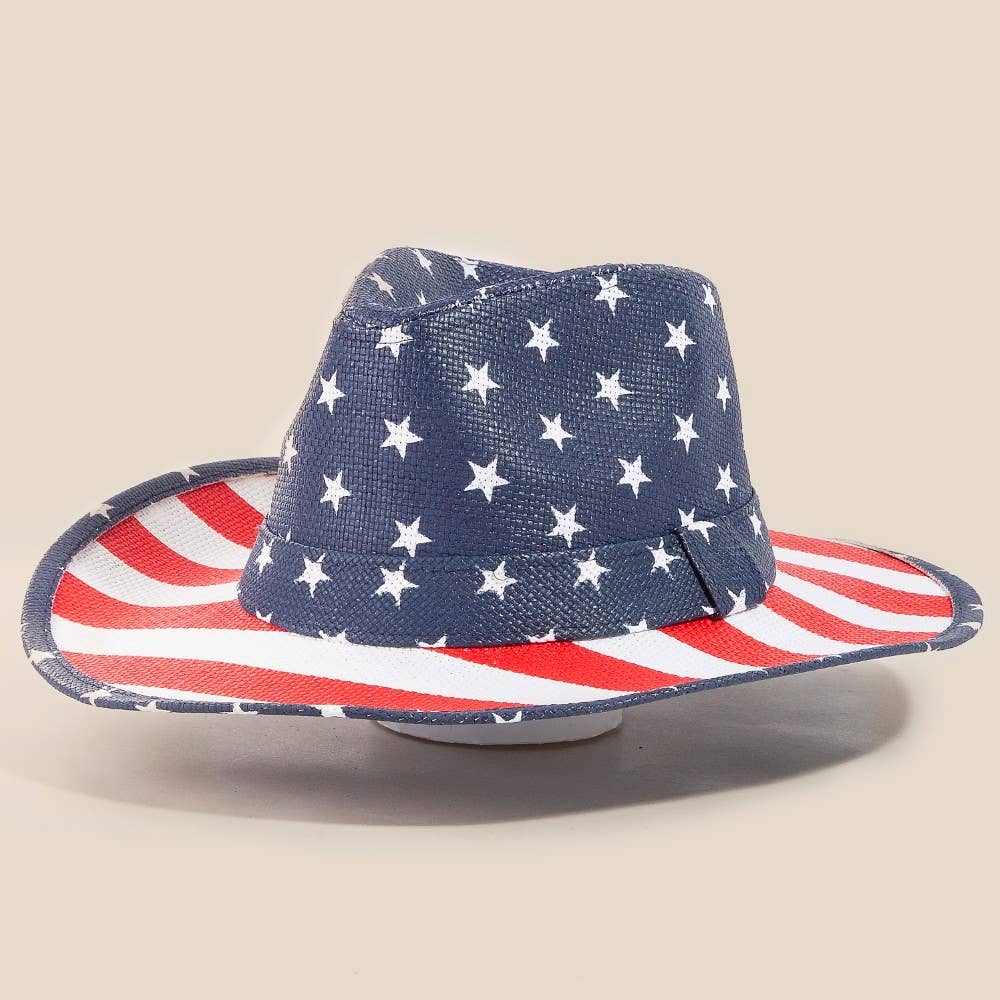 Patriotic Classic American Flag Cowboy Hat