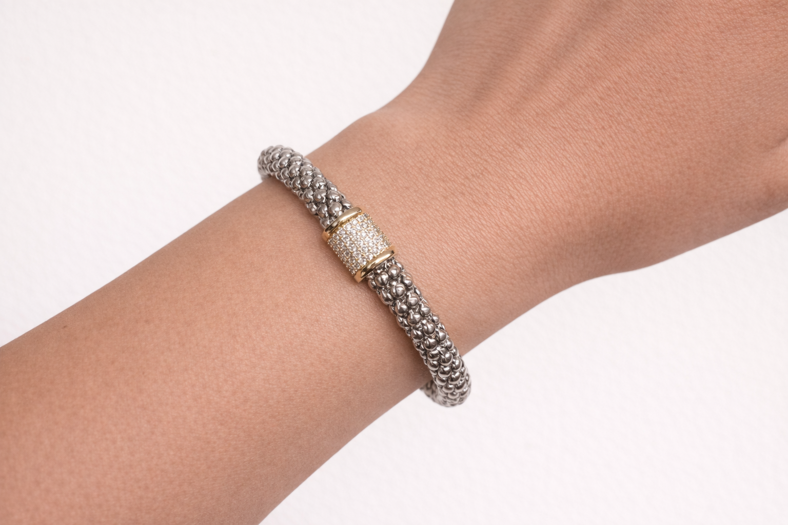 Pave Rope Chain Cuff