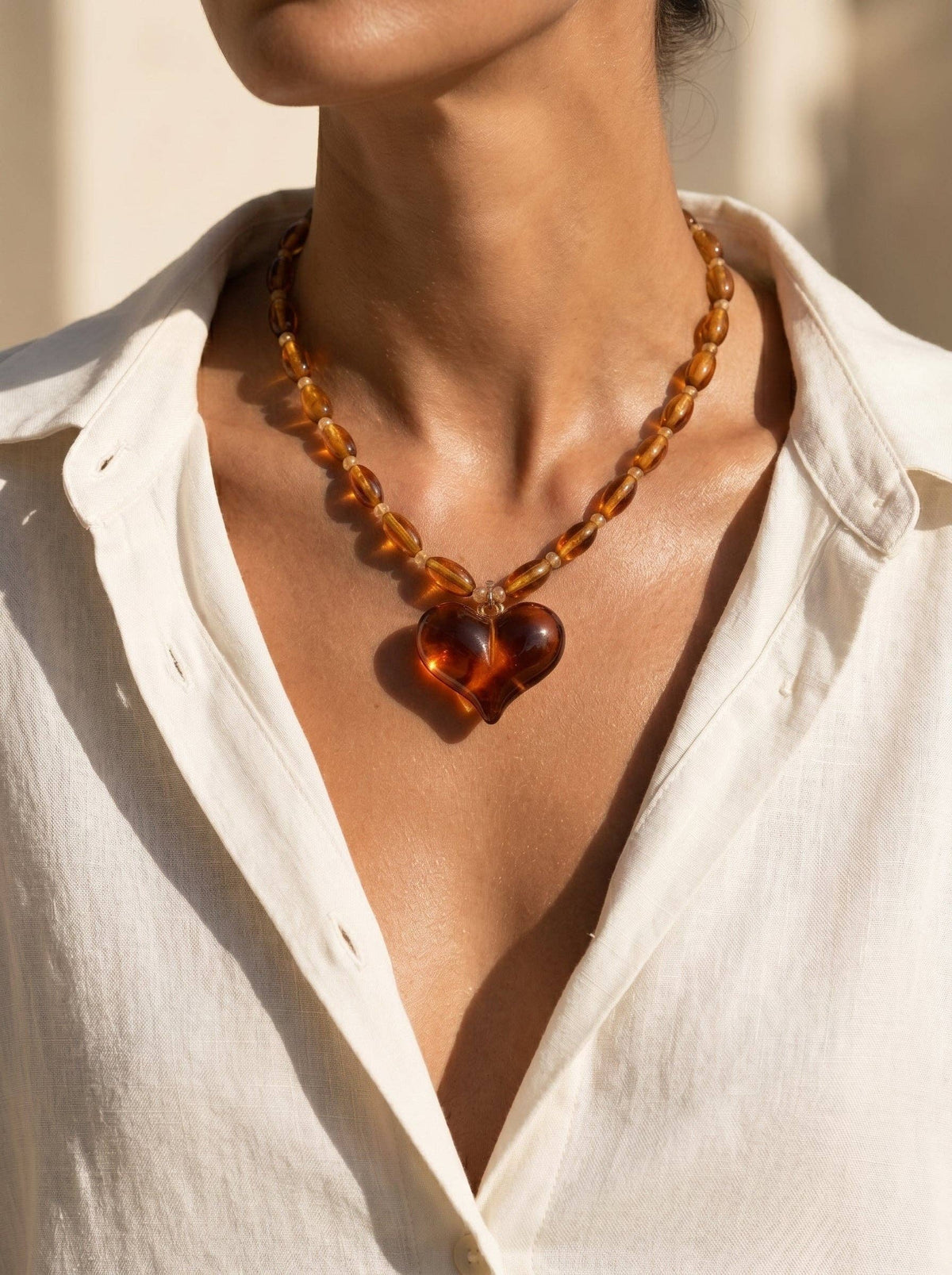 Amber Love Necklace