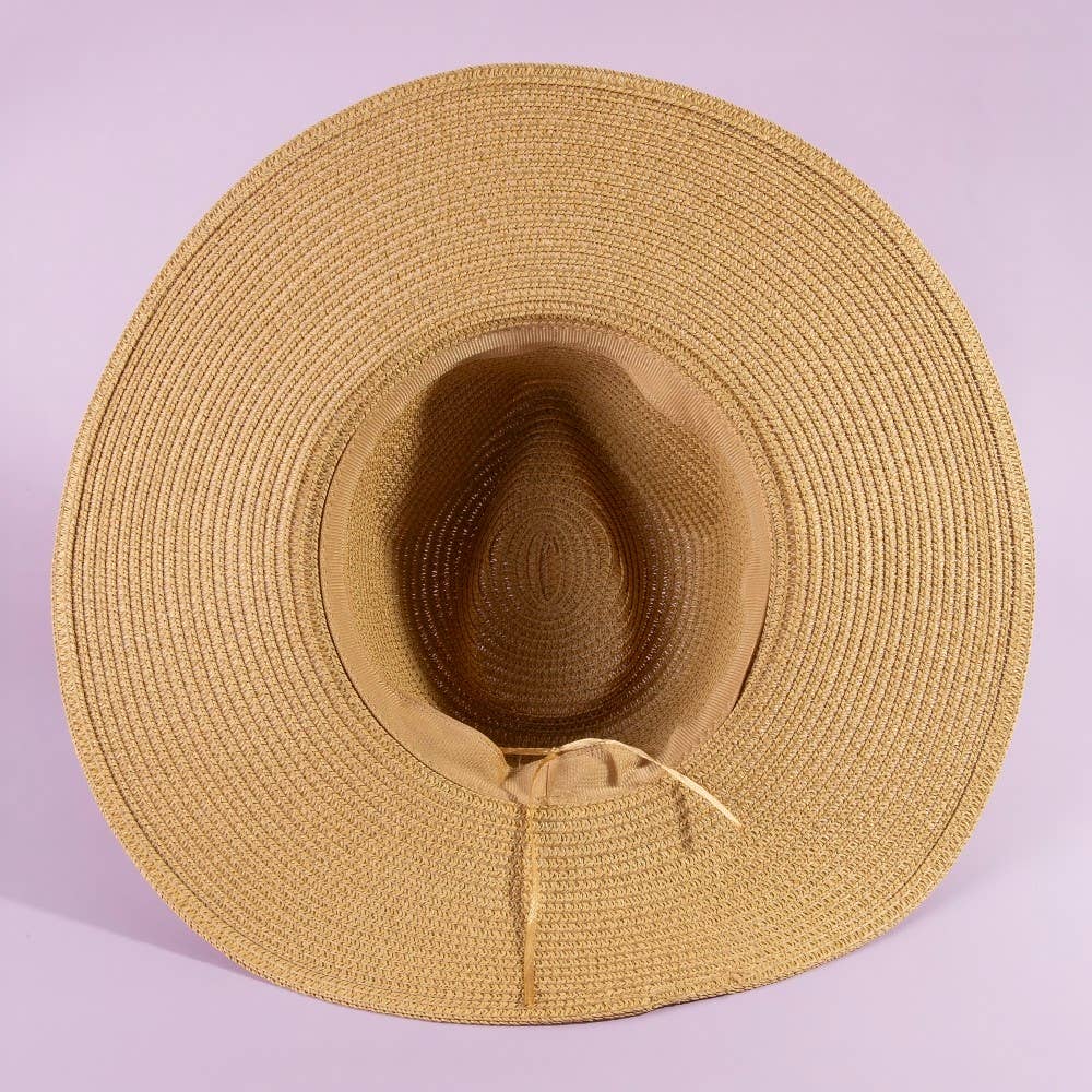 Beaded Cowrie Shell Straw Cowboy Hat