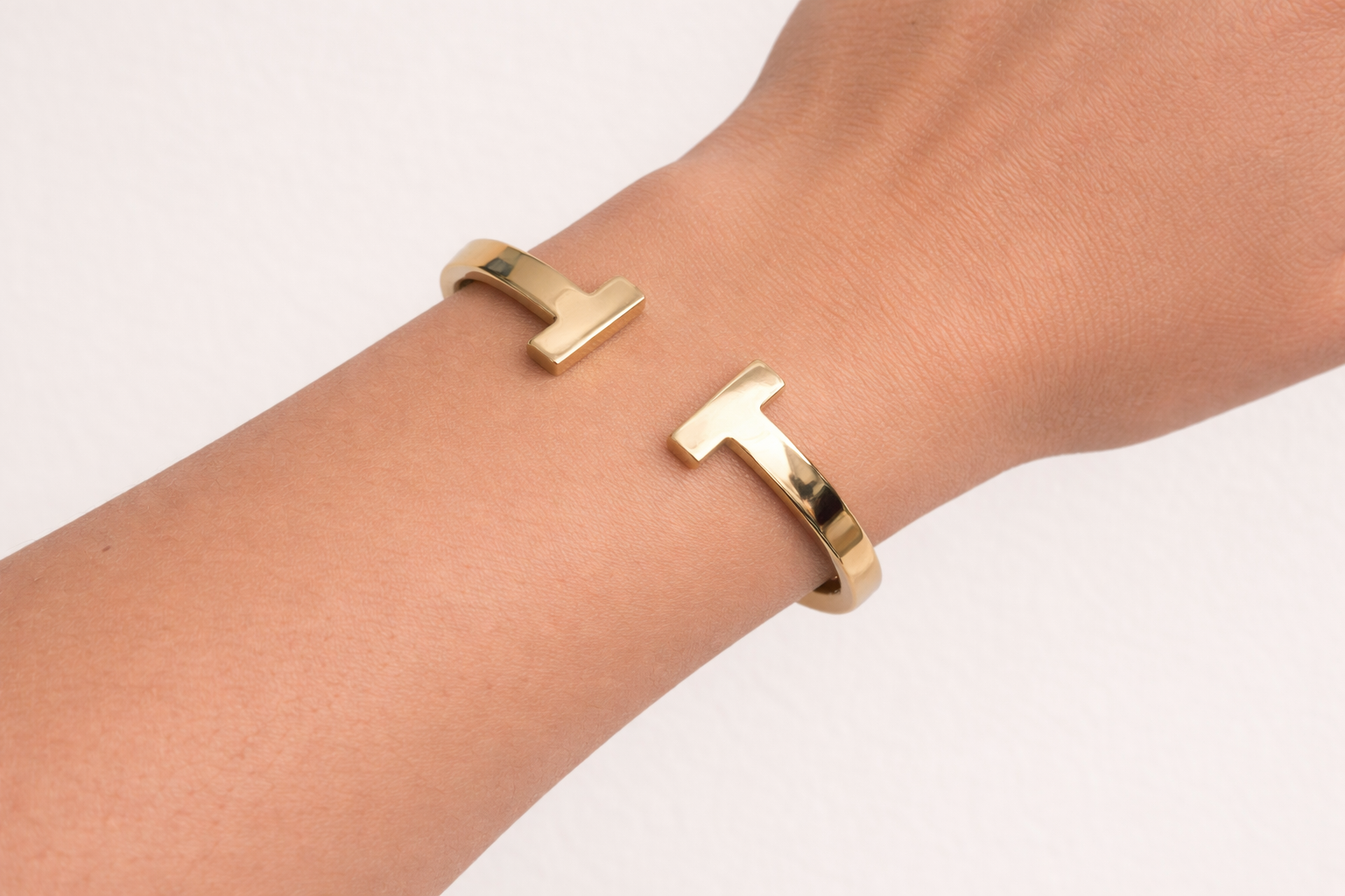 Gold Cuff T Bracelet