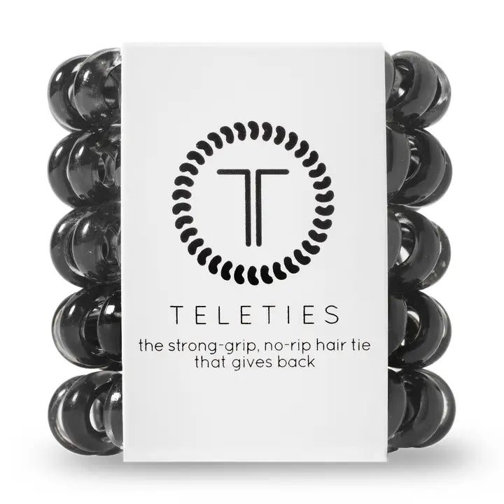 Spiral Hair Coils | Tiny | Jet Black Hair Ties