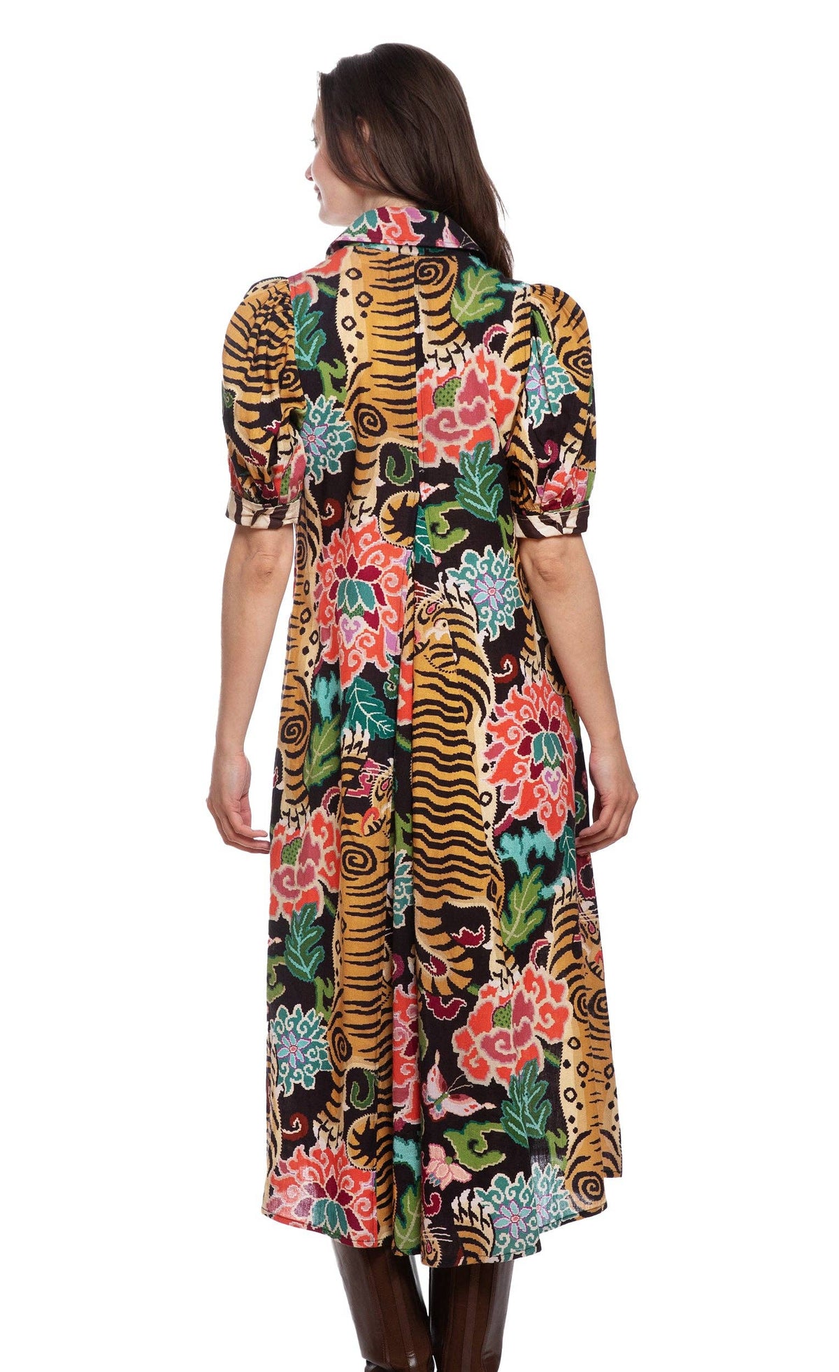 Montauk dress in tiger rug print — view 5