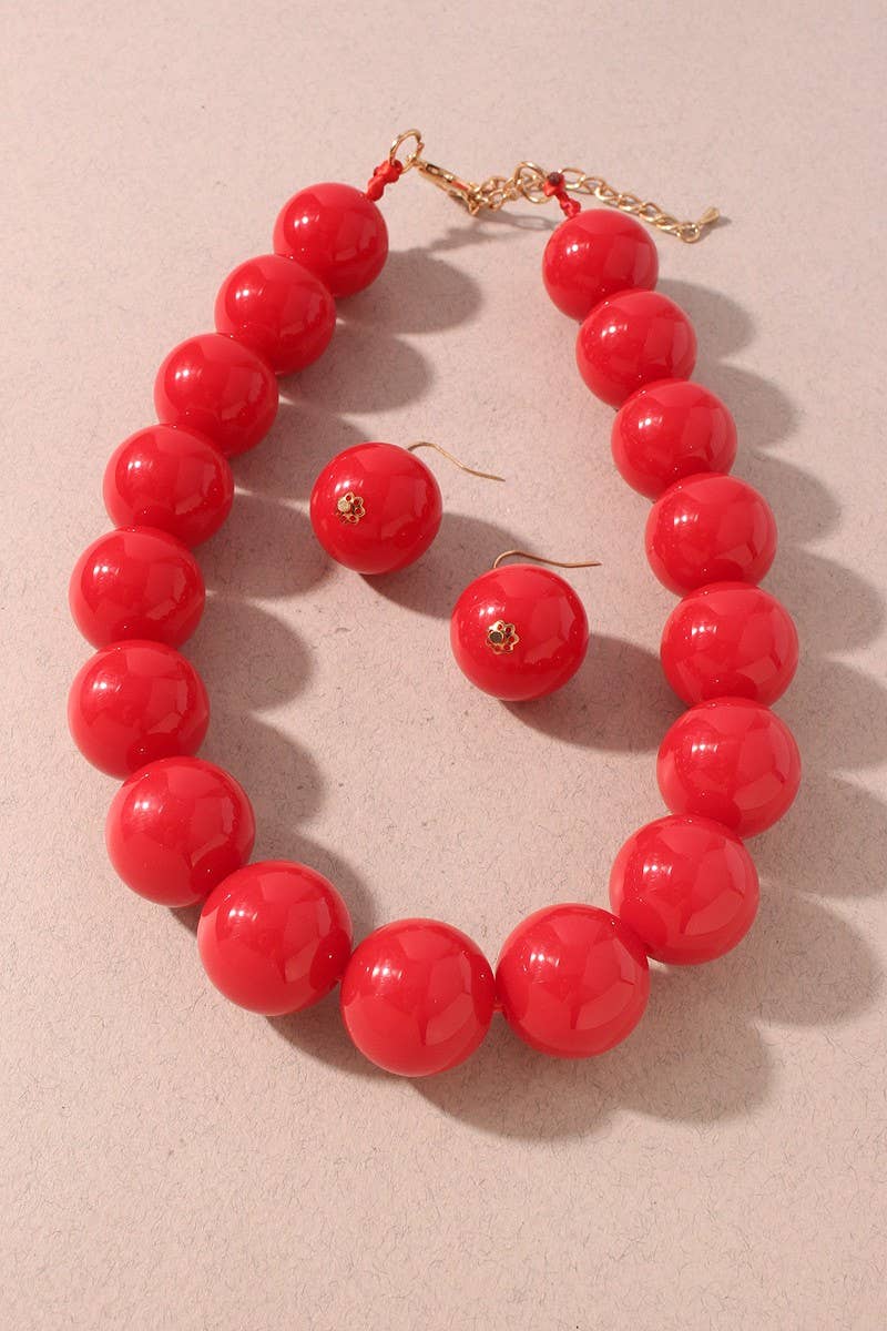 Bold Chunky Bead Choker Necklace